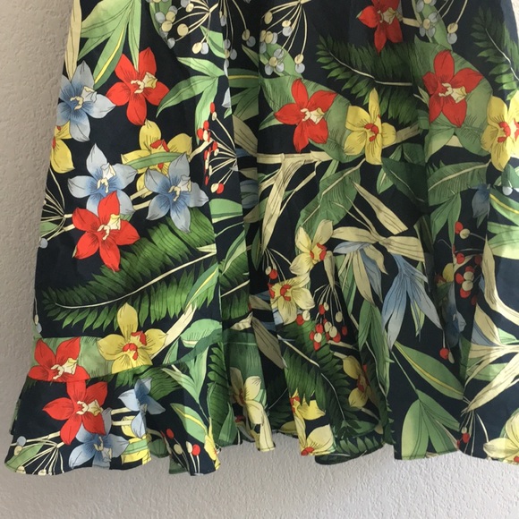 Hawaiian Floral Print Skirt - Picture 4 of 6